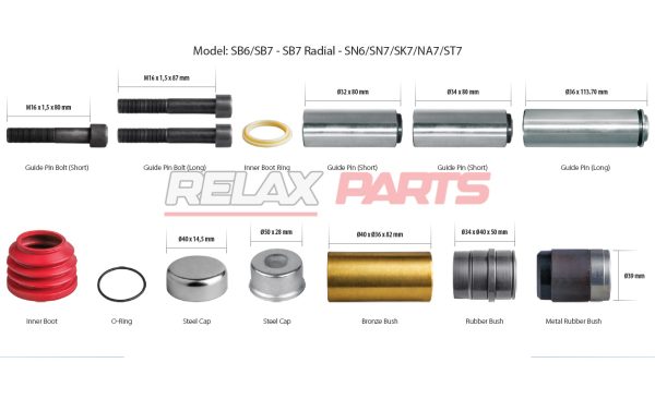60030 - Caliper Guides & Seals Repair Kit