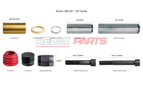 60044 - Caliper Guides & Seals Repair Kit