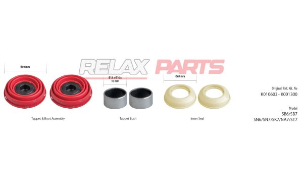 60052 - CALIPER PISTON TAPPET & SEALS REPAIR KIT K001300 KNORR