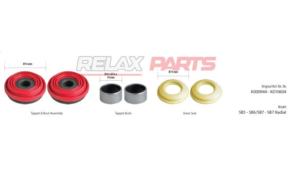 60054 - CALIPER PISTON TAPPET & SEALS REPAIR KIT K000944 KNORR