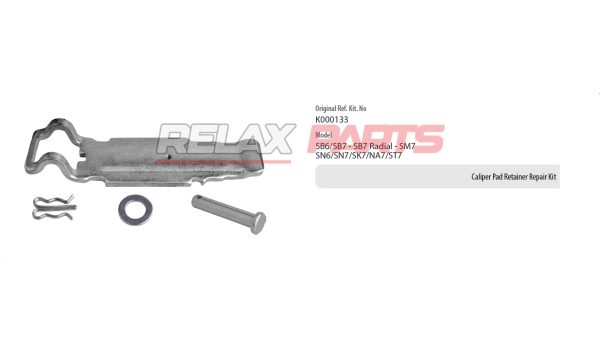 60071 - CALIPER PAD RETAINER REPAIR KIT K000133 KNORR