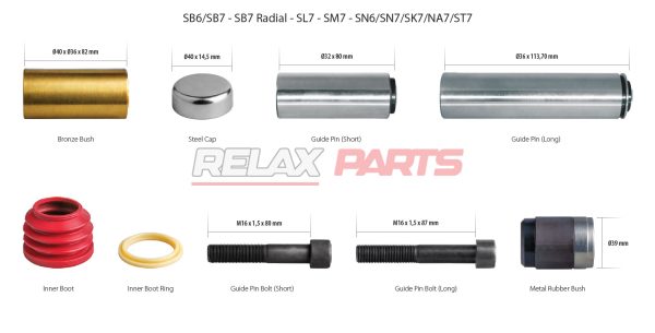 60204 - Caliper Guides & Seals Repair Kit