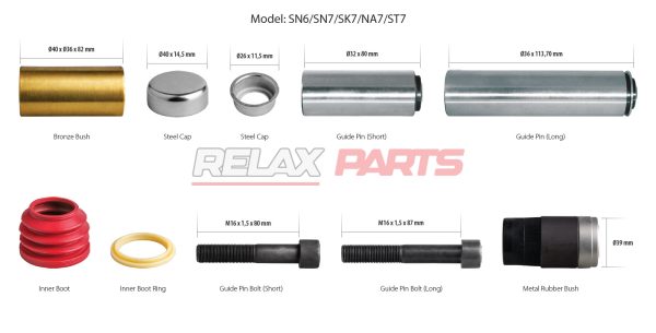 60205 - Caliper Guides & Seals Repair Kit
