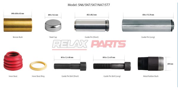 60208 - Caliper Guides & Seals Repair Kit