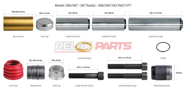 60210 - Caliper Guides & Seals Repair Kit