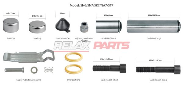 60211 - Caliper Guides & Seals Repair Kit