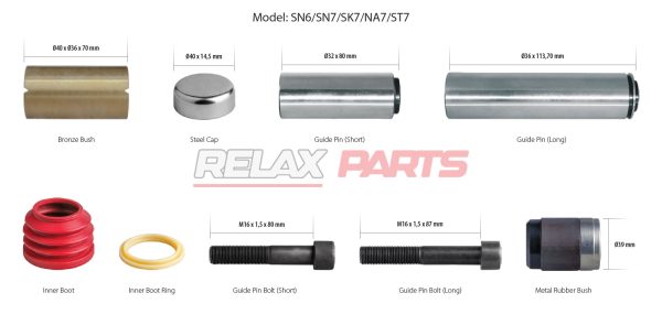 60214 - Caliper Guides & Seals Repair Kit