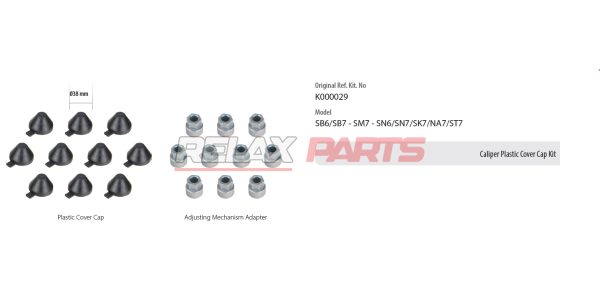 60259 - CALIPER PLASTIC COVER CAP KIT K000029 KNORR