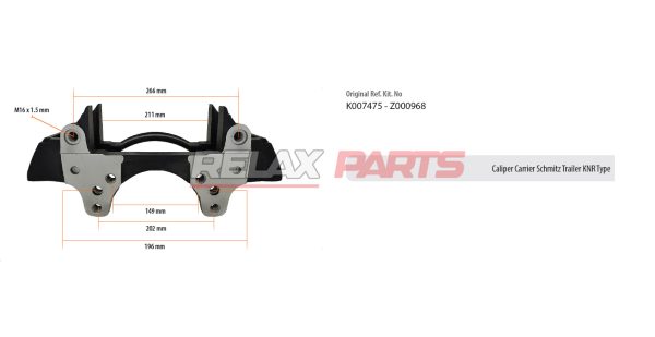 60292 - Caliper Carrier Schmitz Trailer KNR Type