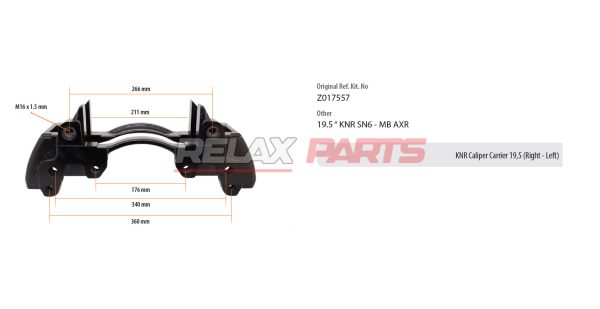 60293 - KNR Caliper Carrier 19,5 (Right – Left)
