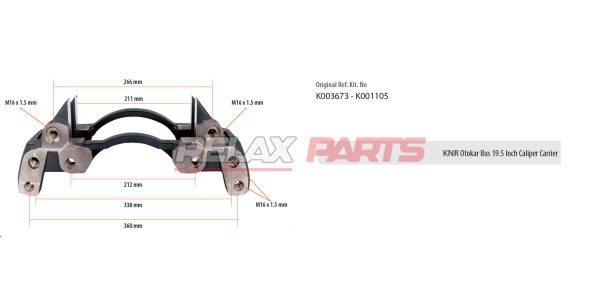 60303 - KNR Otokar Bus 19.5 Inch Caliper Carrier