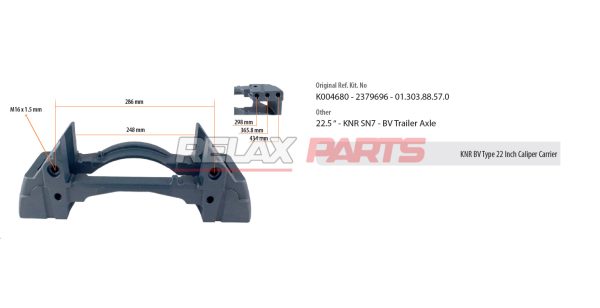 60315 - KNORR BPW TYPE 22 INCH CALIPER CARRIER K004680