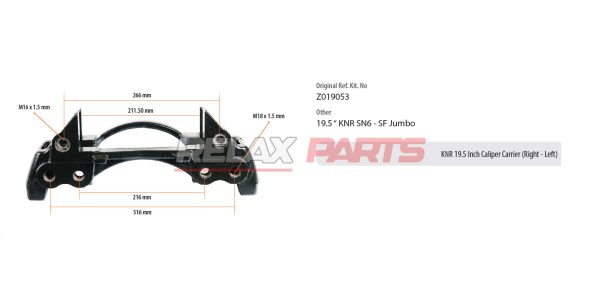 60318 - KNORR 19.5 INCH CALIPER CARRIER Z019053