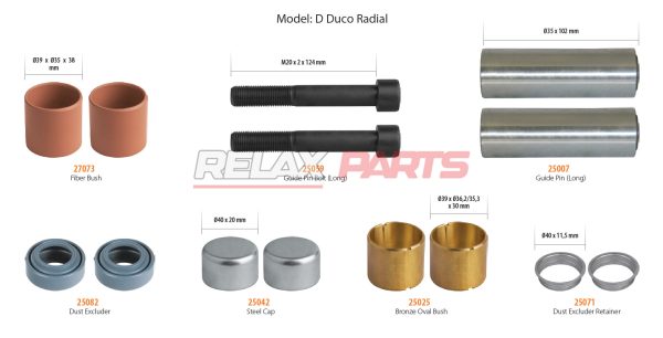 60391 - Caliper Guides & Seals Repair Kit