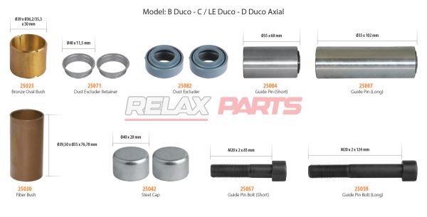 60392 - CALIPER GUIDES & SEALS REPAIR KIT MCK1116 MERITOR
