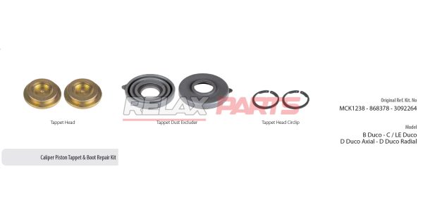 60412 - Caliper Piston Tappet & Boot Repair Kit