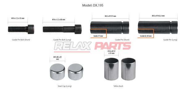 60464 - CALIPER GUIDE & CAPS REPAIR KITS MERITOR CALIPER