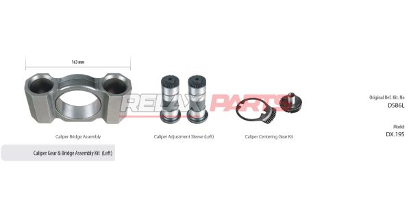60473 - Caliper Gear & Bridge Assembly Kit (Left)