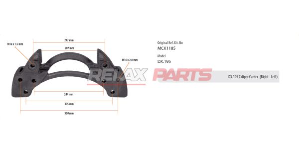 60501 - DX.195 Caliper Carrier (Right – Left)