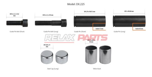 60504 - Caliper Guide & Caps Repair Kits