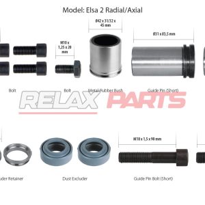60590 - CALIPER GUIDES & SEALS REPAIR KIT MCK1289 MERITOR