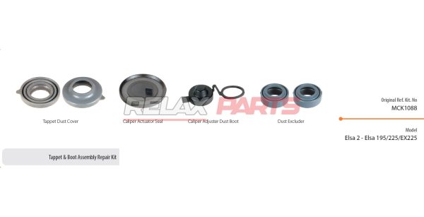 60597 - TAPPET & BOOT ASSEMBLY REPAIR KIT MCK1088 MERITOR