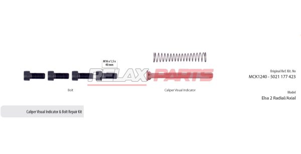 60612 - CALIPER VISUAL INDICATOR & BOLT REPAIR KIT MCK1240 MERITOR