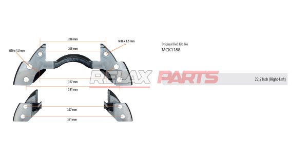60657 - 22,5 Inch Caliper Carrier (Right-Left)