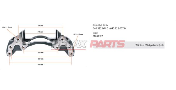 60718 - WABCO MAXX 22 CALIPER CARRIER 81.50804-6577