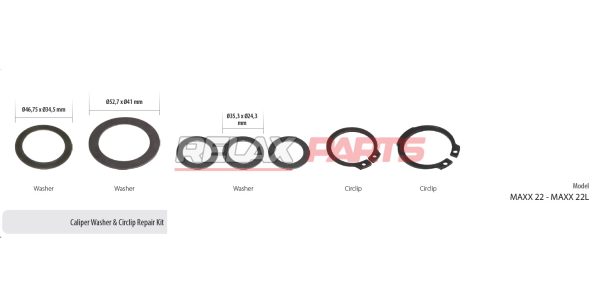 60721 - CALIPER WASHER & CIRCLIP REPAIR KIT WABCO CALIPER