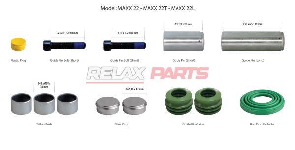 60736 - CALIPER GUIDES & SEALS REPAIR KIT 6402229282