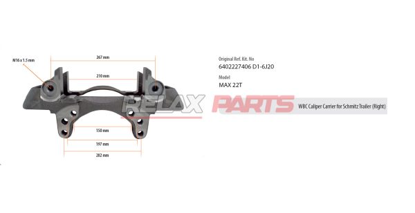 60747 - WABCO CALIPER CARRIER SCHMITZ TRAILER 6402227406