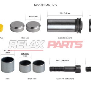 60750 - CALIPER GUIDES & SEALS REPAIR KIT WABCO CALIPER