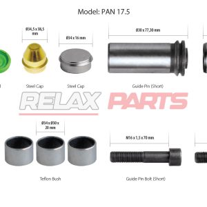 60751 - CALIPER GUIDES & SEALS REPAIR KIT WABCO CALIPER