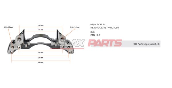 60776 - WBC Pan 17 Caliper Carrier (Left)