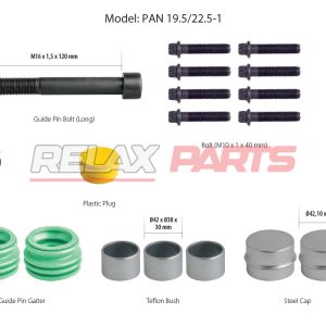 60781 - CALIPER BOLTS SEALS GASKET REPAIR KIT WABCO CALIPER