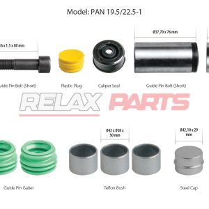 60782 - CALIPER GUIDES & SEALS REPAIR KIT 6402259212 WABCO