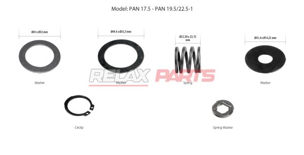 60785 - CALIPER WASHERS & CIRCLIPS REPAIR KIT WABCO CALIPER