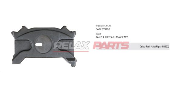 60796 - CALIPER PUSH PLATE 6402259262 WABCO CALIPER