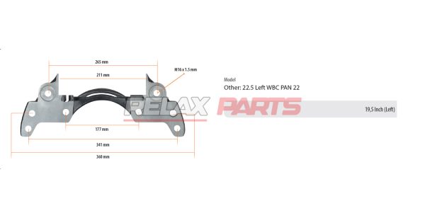 60811 - 19,5 INCH CALIPER CARRIER WABCO CALIPER