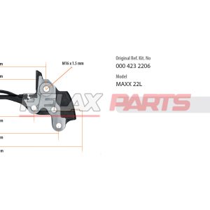 60814 - CALIPER CARRIER FOR MERCEDES AROCS 000 423 2206 WABCO
