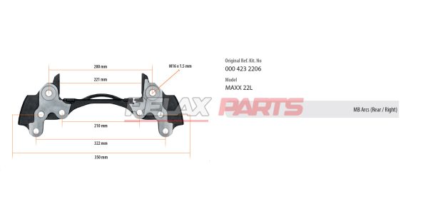 60814 - Caliper Carrier for MB Arcs (Rear / Right)