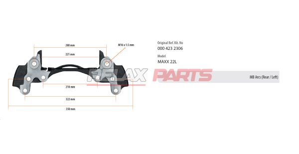 60815 - CALIPER CARRIER FOR MERCEDES AROCS 000 423 2306 WABCO