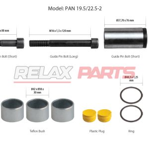 60818 - CALIPER GUIDES SEALS & TAPPET REPAIR KIT 12999746 WABCO