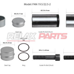 60819 - CALIPER GUIDES & SEALS REPAIR KIT WABCO CALIPER