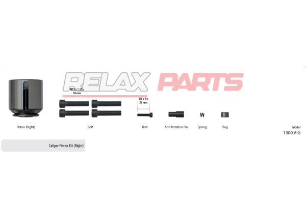 60846 - CALIPER PISTON KIT WABCO CALIPER 1300 V - G