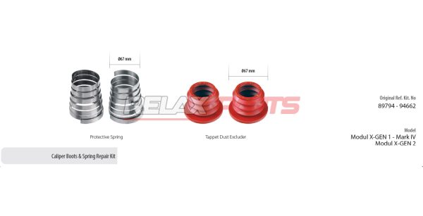 60875 - CALIPER BOOTS & SPRING REPAIR KIT 89794