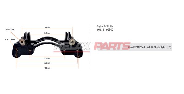 60968 - HDX Caliper Carrier 22,5 (Right – Left)