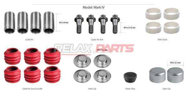 60969 - CALIPER GUIDES & SEALS REPAIR KIT 91012