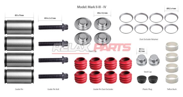 60970 - Caliper Guides & Seals Repair Kit